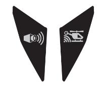 The Mobile Radar (on the left) and Helicopter (on the right) keys allow you to easily report these types of points to the LIVE Community using only one click.