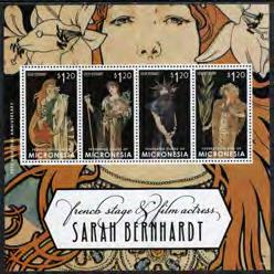 50 Sarah Bernhardt Souvenir Sheet... 8.50 6.75 1012 $1.20 John F.