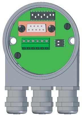CONNECTION TO THE NETWORK For connecting Profibus encoders to the network, cables within the device can be accessed by the three skintop (in any event only two of them can be used).