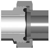 6 2 7 /8 x 6" 84 80 40 Fixing materials such as grooved union nuts, clamps or sealing elements are not included in