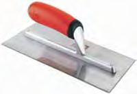 in case 12 Hardened and tempered steel blade, grounded and polished for long lasting durability Large wooden handle for an easy grip Quality trowel measuring 11" x 4-1/2"