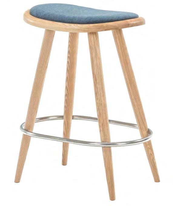 The bar stool if made from solid ash wood with a comfortably padded seat so you can hang out in