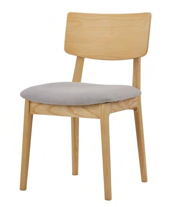 NOFU 597 - DINING CHAIR W480xD450xH765 MRSP usd 142,- (ex VAT) This simple handmade dining chair is perfect for the minimalist