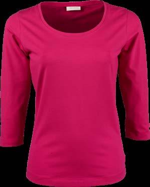 To ensure smooth surface we use full feeder elastane. The perfect Ladies Stretch Tee in 90% cotton and 10% elastane.