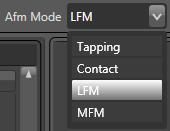 The remaining procedure of the LFM mode measurement is identical to that described for contact mode. 4.2.3.
