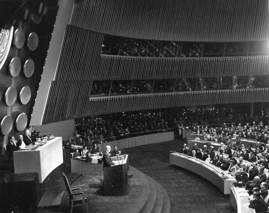 Atoms for Peace, speech delivered to the United Nations by U.S. Pres. Dwight D. Eisenhower on December 8, 1953.