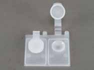 100/1000 units MAILDOUBLE SL Double Opticase Plastic Vial Small compact lens storage case features a plastic claw and