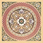 Palmerston 36 tile set Measuring 916 X 916mm (approx. 36" x 36") including grout, this magnificent decorated tile panel incorporates many classic Victorian design motifs.