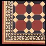 Hand Decorated Victorian Floor Tiles A further selection of individual tiles and 6577 6579 6581 6583 6585 red on white Elgin and A traditional design featuring both Fleur de Lys and Shamrock motifs.