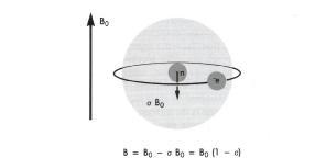 Origin of Chemical Shift Chemical Shift Larmor Frequency equation: υ 0 = γb 0 The resulting local