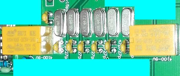 Step 5: IF Crystal Filter This part includes 6x IF crystals, 7x capacitors and 2x relays. Please study the schematic before soldering. Xa is a marking for IF crystals.