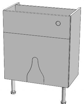 F M U Fig 1 Fig 2 Remove doors, shelf, drawers and fascia and turn unit upside down to fit
