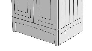 traditional style floor mounted furniture there is the option to fit a infill panel as supplied, this can be