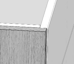 If cladding panel is cut, fit cut edge against the wall and seal as appropriate fig4 Trim Cladding panel to finish level with start of edge profile