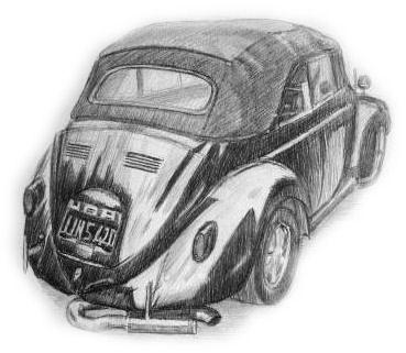 STRONG Drawing #1 ¾ View Automobile Portrait Using X-Ray Artist Vision: Below are images of three cars all seen in ¾ views.