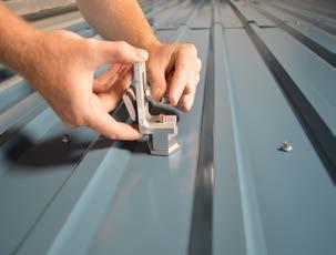 - Additional roof sealant not required but can be applied after tightening the Metal Roof Base to roof, if desired.