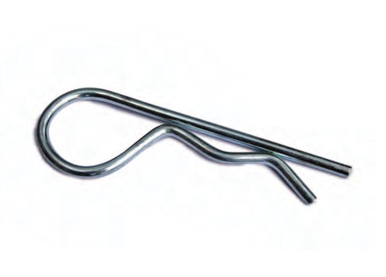 RETAINING PINS (R-CLIPS) Retaining pins or R-clips are stocked in two designs the single coil for most applications and the double coil for more demanding use.