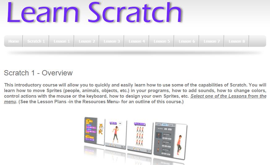 Learn Scratch (http://learnscratch.com) This web site hosts many useful teaching videos for students to learn Scratch. If you are using the mblock, you have to adjust a little bit.