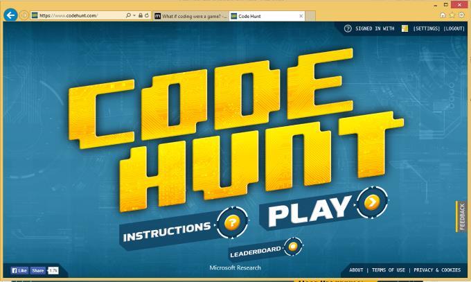 Summary: Code Hunt: A Game for Coding Powerful and versatile platform for coding as a game Unique in working from unit tests not specifications Large contest numbers enable testing of hypotheses and