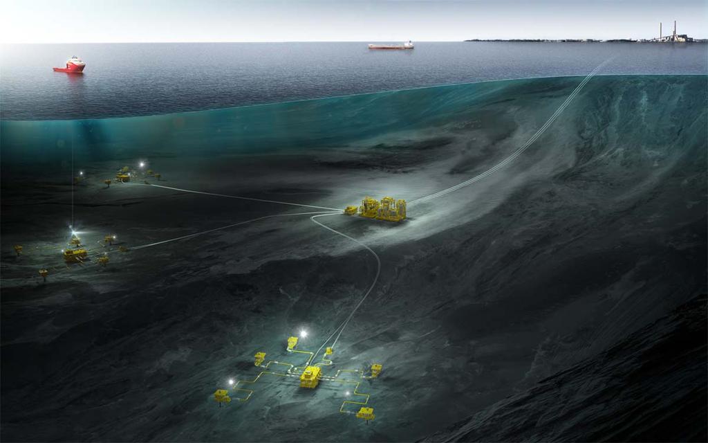 The challenge Remote gas fields in offshore depths of up to 3000 m Far away from the nearest coast Little or no oil