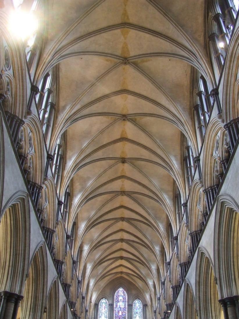 When used row on row in churches and cathedrals, pointed arches gave an impression of soaring height.