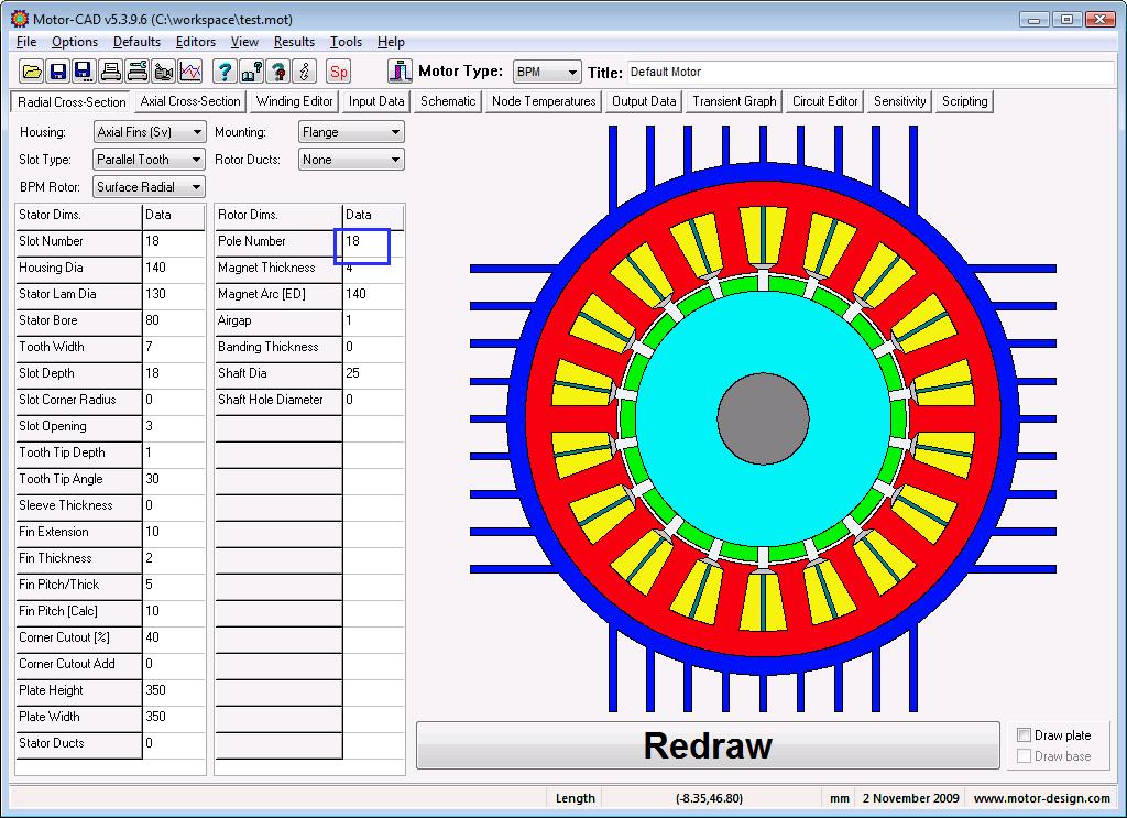 Verification of Motor-CAD Winding Layer Model using a Finite Element model The Flux2D Finite Element tool will be used to verify the Motor-CAD winding model.