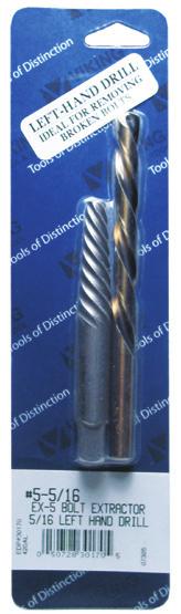 Body and clearance are gold surface treated for maximum lubricity. Ideal for removing broken studs. TYPE 240-AL LEFT HAND SPIRAL Overall Flute Diameter Length Length Qty.