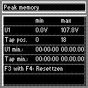 7 Functions and settings Press > Info > until the desired measurement parameter is displayed. Peak memory. 7.15.