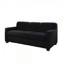 34"H 305322 - Key Largo Sofa, Black Fabric, 79"L 35"D
