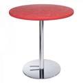 Round 29"H 305153 - Table, Cafe, Red/ Hydraulic Base, 30" Round 29"H 305282 - Table,