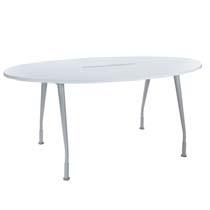 Specialty Furniture 305208 - Table, Nova, Oval, White/Silver Legs, 71"L 35.5"D 29"H Tables - Martini Bar 305004 - Table, Bar, Martini 3 pc.