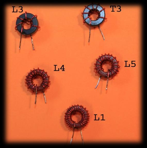 Once Bag Two and Bag Three parts are installed, you have only six more parts to go! Bag Four Parts Toroids! The Crystalplexer requires five toroid inductors. Winding toroidal coils is not difficult.