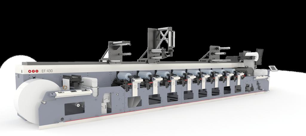 EF THE MULTI-SUBSTRATE PRESS INTRODUCING THE EF PRESS The EF is a high-quality and highly automated multi-substrate flexo press, especially designed for label production and flexible packaging