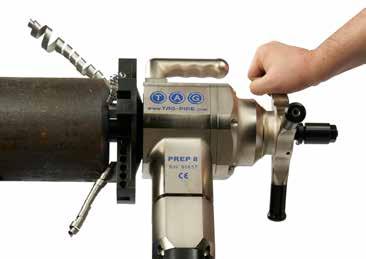 A G PREP 8 T Portable Pipe Bevelling Machine RANGE: 50 to 207mm i/d n tion : External Bevelling Internal Bevelling Elbow Bevelling Facing Counter-boring Weld