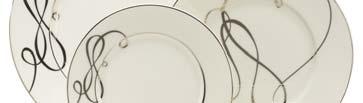 The five-piece place setting includes a dinner plate, salad plate, bread and butter plate, teacup and saucer for a