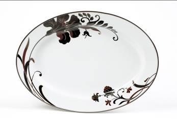 Dishwasher and microwave safe, the Cocoa Blossom five-piece place setting contains a dinner plate, a salad plate, a soup bowl, a teacup and a tea saucer for a suggested retail price of $69.99.