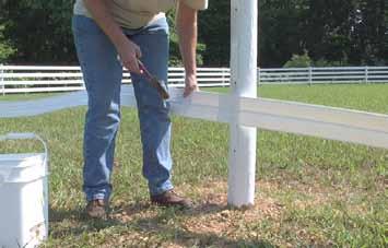 Pull one rail of fence around your perimeter.