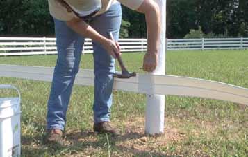 Pull out another rail of fence around your perimeter of your paddock or pasture Pay out