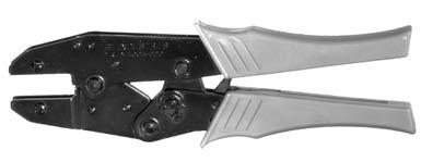 Terminal Crimp s VERSATILE CRIMPER Works for both terminal and coaxial applications CRIMP HANDLE (RFA-4005-20) High-carbon, heat-treated stamped steel Smooth, rapid die closure Disengagement lever