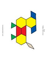 MAKING SAME IMAGES Using spatial relationships to compose pictures using 2D shapes Kindergarten pattern blocks Mental Math Activity Persons 2 Mental Math Challenge Put up a visual divider, like a