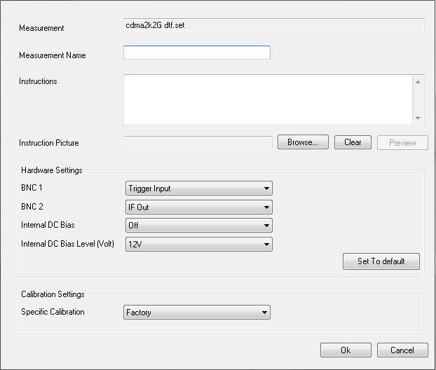 Working with the Measurement Wizard Installing Firmware Options In this dialog box, you can - see the name of the selected dataset - define a name for the corresponding measurement - include
