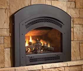 Standard Features Natural gas Beautiful fire with glowing logs, platinum bright embers & Embaglow embers Flame height adjustment control with 50%