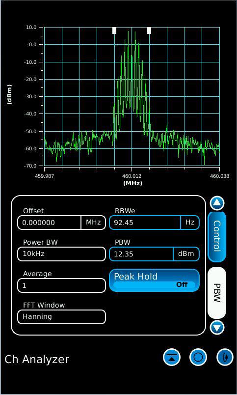 3550R Touch-Screen Radio Test The 3550R Channel Analyzer Oscilloscope The 3550R Oscilloscope option is an important tool that is useful for viewing the demodulated audio of the transmitter under