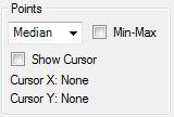 Additional data range information can be show for both options by checking the corresponding checkbox, it is standard deviation for Avg and minimal and maximal value for Median.