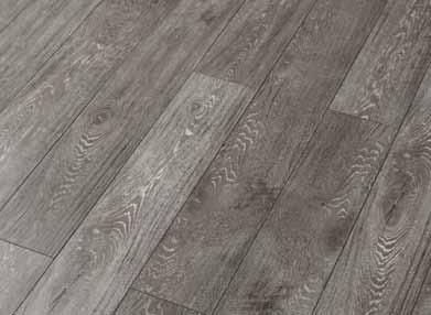 34 12mm UMBER OAK FLOORS A very popular grey laminate, Umber Oak has the look and feel of a real wood floor and is
