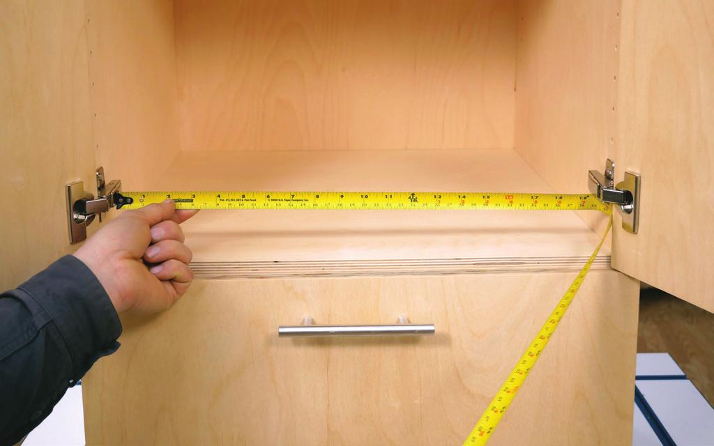 d 1. MEASURE THE SHELF SPACE 2. CALCULATE THE SHELF DIMENSIONS 3/4" x 1 1 2" Drawer Slide Cleat Drawer Slide Pullout Shelf Box 1.