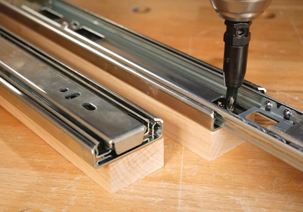 5. FASTEN THE SIDES TO THE FRONT AND BACK 6. MOUNT THE DRAWER SLIDES Drawer Slide Cleat 5.