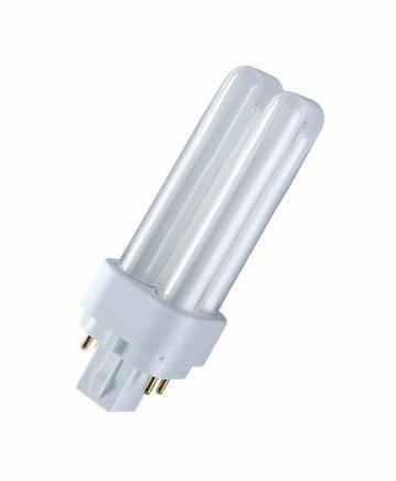 DULUX D/E 18 W/830 OSRAM DULUX D/E CFLni, 2 tubes, with 4-pin base for ECG operation Areas of application _ Offices, public buildings _ Shops _ Supermarkets and department stores _
