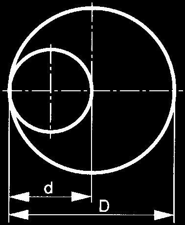 relation between bore diameter and cutter diameter is 2:1