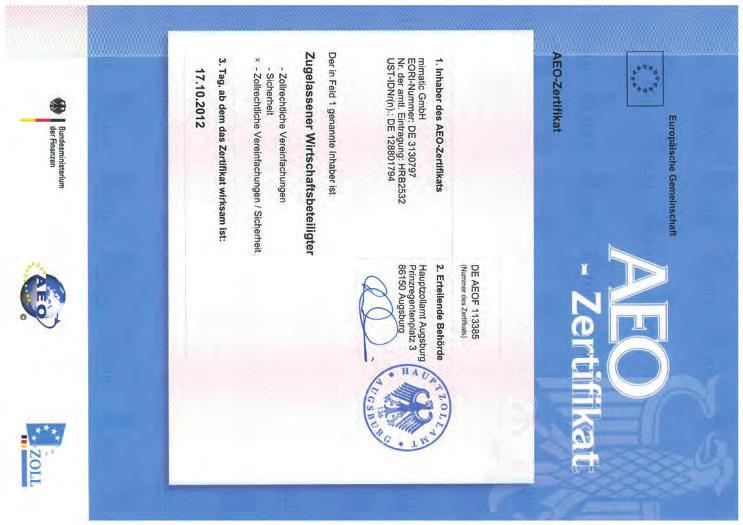 Certificates CERTIFICATE The Certification Body of TÜV SÜ Management Service GmbH certifies that mimatic GmbH Westendstraße 3 87488 Betzigau Germany has established and applies a Quality Management